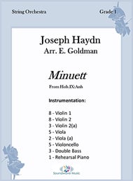 Minuett Orchestra sheet music cover Thumbnail